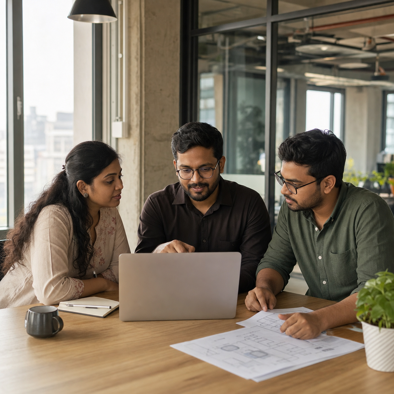 Indian software team planning a digital product delivery